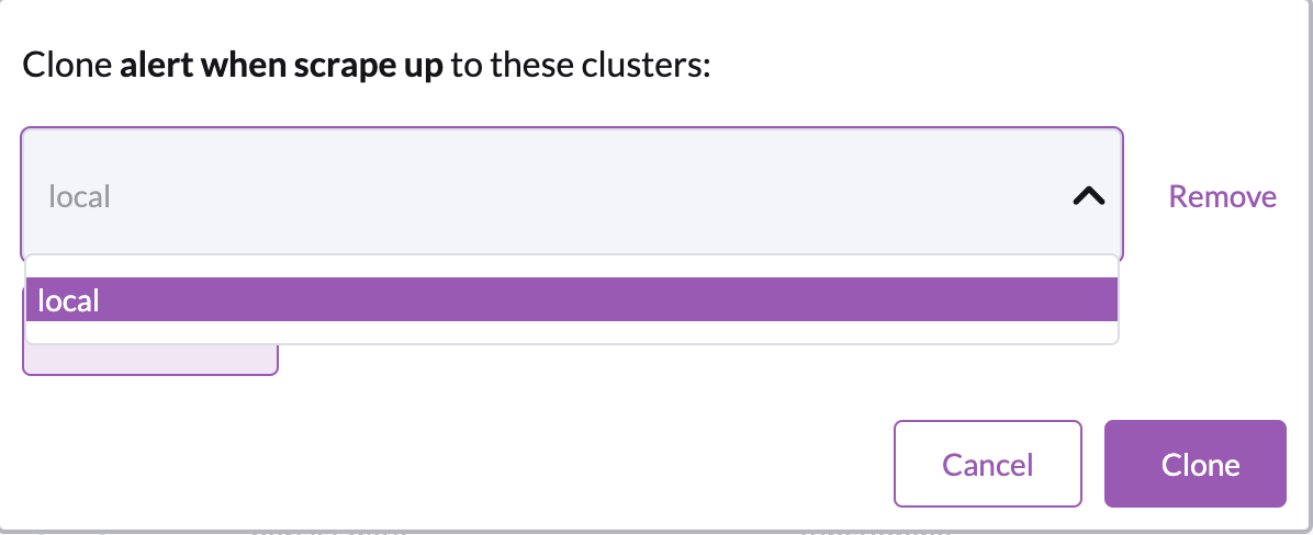 Alerting configuration